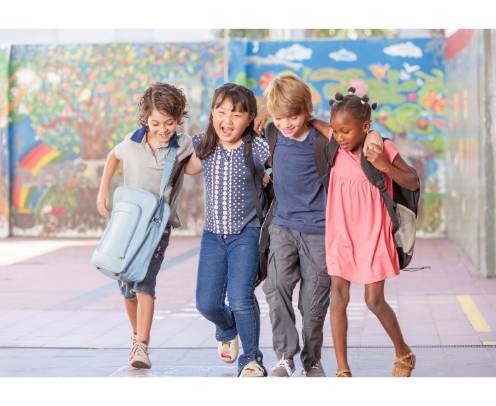 children walking